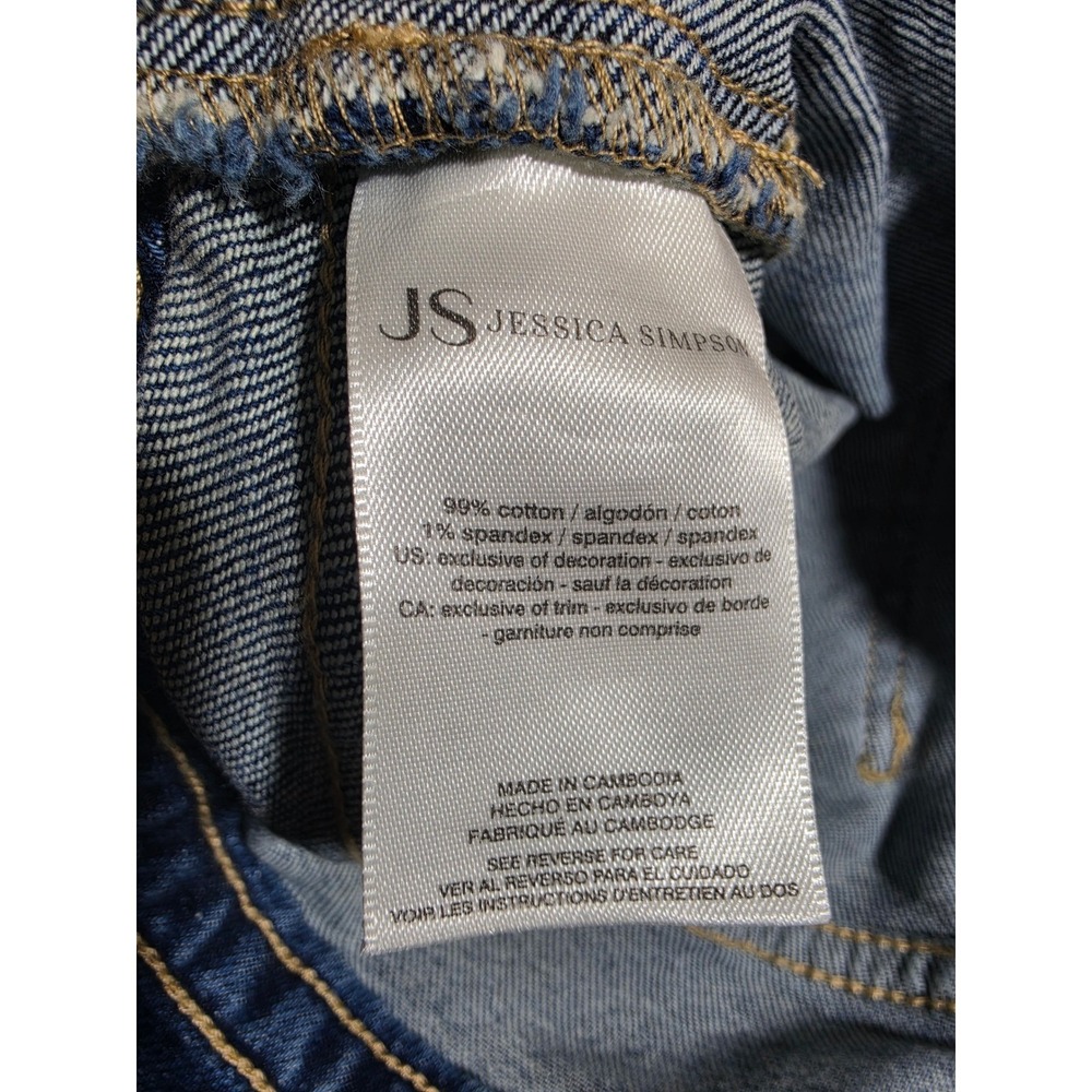 Jessica Simpson Marlin Lace Up Wide Leg Jeans Medium Wash Blue Denim Womens 16 - Picture 11 of 12